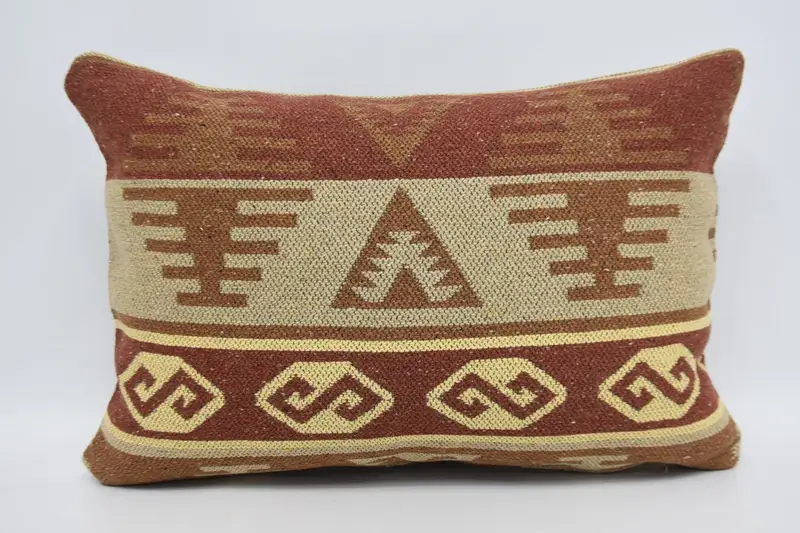 Pillow Cover, Interior Designer Pillow, Pillow for Couch, Turkish Pillow, Couch Cushion Case, Farmhouse Pillow Sham, 16x24 Brown Pillow Cover - 5