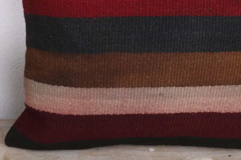 18x18 Brown Cushion, Antique Pillows, Designer Throw Pillow, Turkish Kilim Pillow, Aztec Cushion Case, Kilim Cushion Sham, Pillow Sham - 3