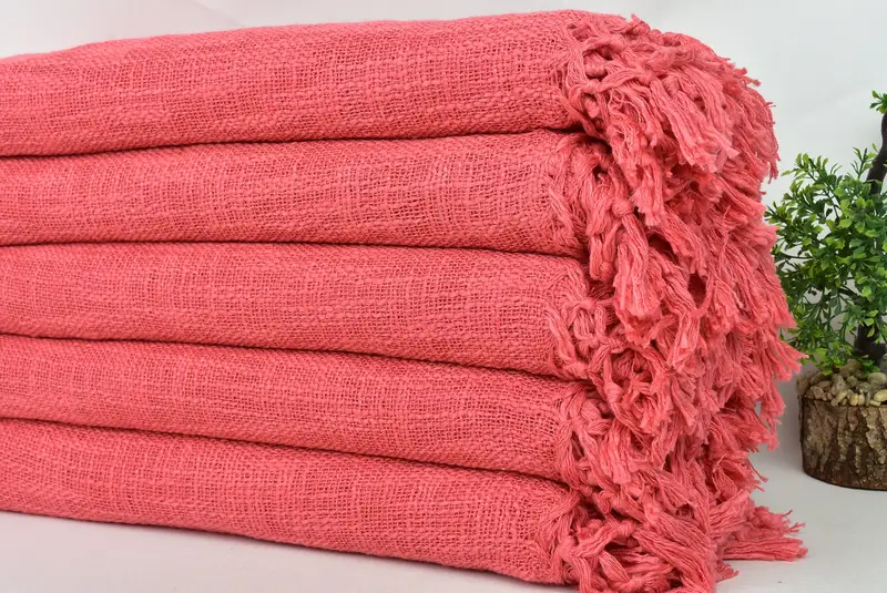 Personalized Gifts, Organic Throw, Throw Blanket Couch, Turkish Bedcover, 80x56 Cotton Solid Towel, Bachelorette Party Favors, Wedding Gift Ideas - 3