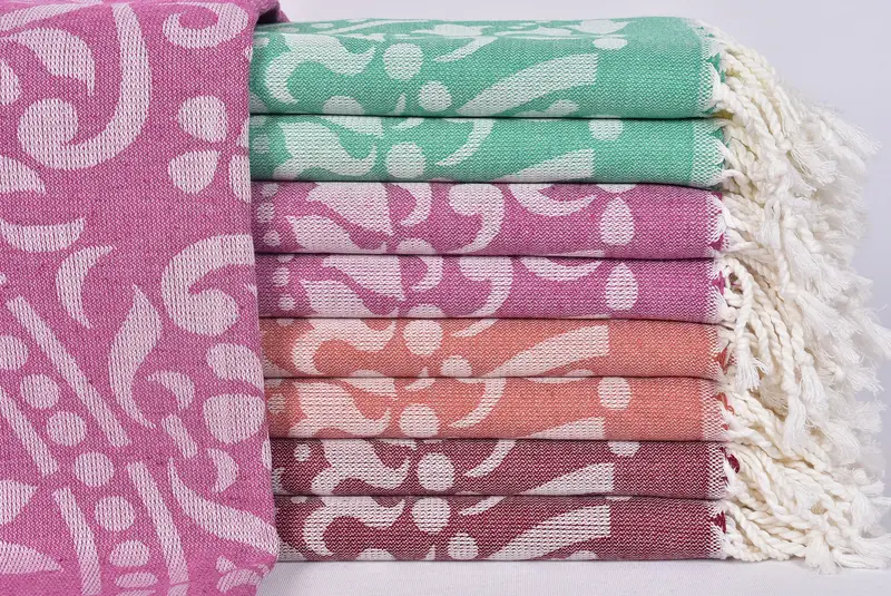 Quick-dry towel, Embroidery Towels, 70x40 Cotton Round Design Towel, Absorbent Turkish towel, Yoga Towel, Turkish Towel Beach Towel, Peshtemal Towel - 1