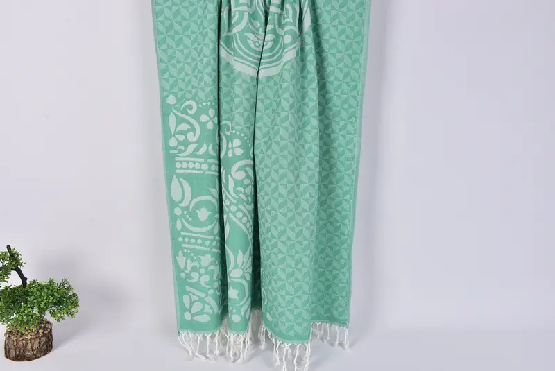 Quick-dry towel, Embroidery Towels, 70x40 Cotton Round Design Towel, Absorbent Turkish towel, Yoga Towel, Turkish Towel Beach Towel, Peshtemal Towel - 8