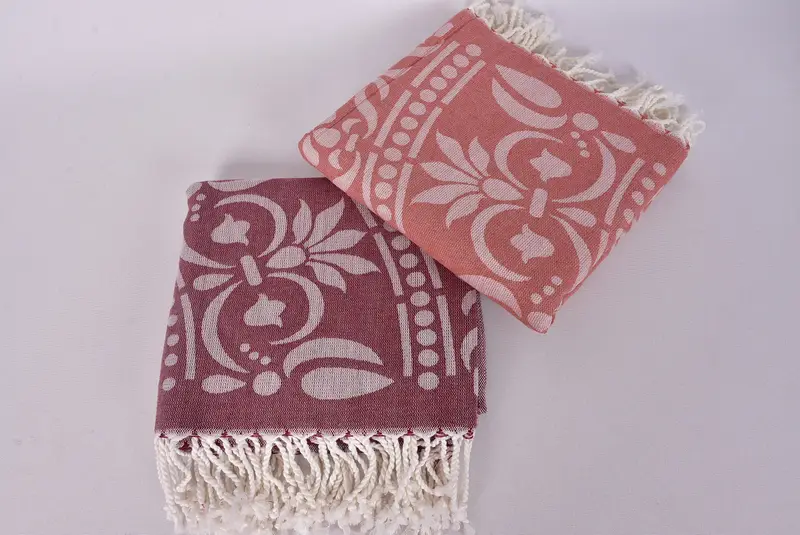 Quick-dry towel, Embroidery Towels, 70x40 Cotton Round Design Towel, Absorbent Turkish towel, Yoga Towel, Turkish Towel Beach Towel, Peshtemal Towel - 6