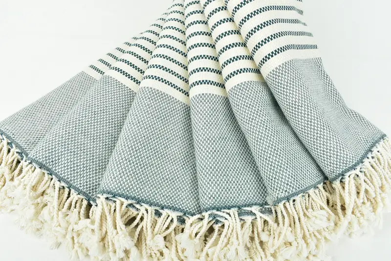 Beach towel, Pool Towels, Handwoven organic Turkish towel for spa, 76x40 Cotton Striped Towel, Mother Of The Groom Gift, Travel towel, Thin towel - 4