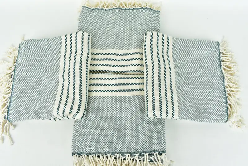 Beach towel, Pool Towels, Handwoven organic Turkish towel for spa, 76x40 Cotton Striped Towel, Mother Of The Groom Gift, Travel towel, Thin towel - 6