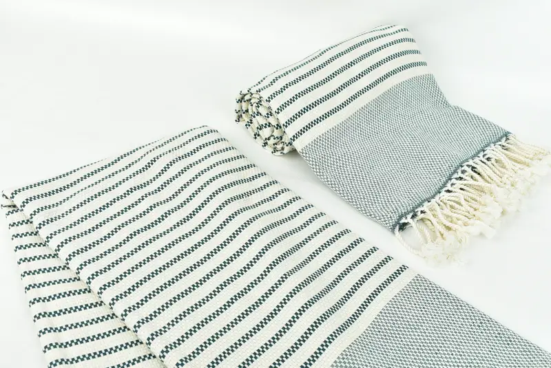 Beach towel, Pool Towels, Handwoven organic Turkish towel for spa, 76x40 Cotton Striped Towel, Mother Of The Groom Gift, Travel towel, Thin towel - 7