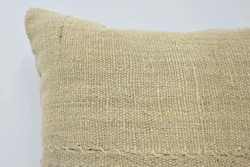 Art Deco Pillow Cover, Kilim Cushion Sham, Pillow for Couch, Vintage Pillow, 16x16 Beige Cushion, Pillow Sham, Farmhouse Cushion - 2