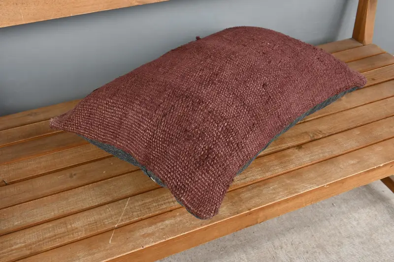 Pillow, Kilim Pillow, Turkish Pillow, Pet Pillow Sham, Pillow for Sofa, Turkish Corner Pillow Cover, 16x24 Brown Cushion Cover - 2