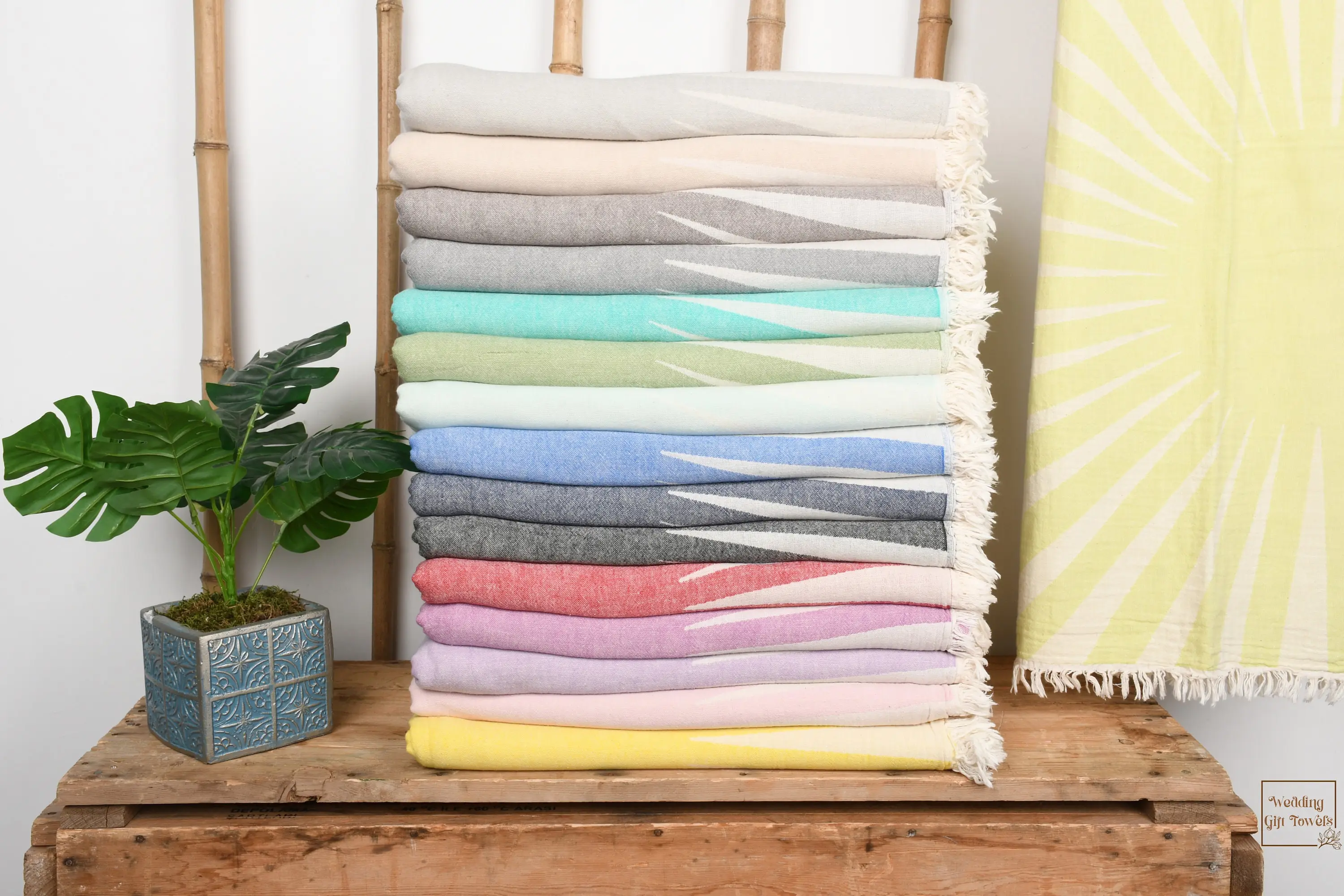 Personalized Turkish Cotton Towel Sun Design, Bachelorette, 70x36 Inches - 1