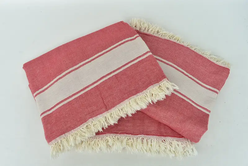 Turkish Bedcover, Decorative Blanket, 70x60 Cotton Striped Towel, Turkish Blanket, Personalized Bridesmaid Gift, Shower Curtain, Boho Throw Blankets - 6