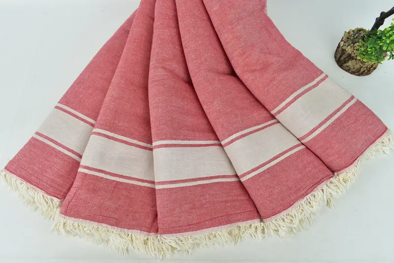 Turkish Bedcover, Decorative Blanket, 70x60 Cotton Striped Towel, Turkish Blanket, Personalized Bridesmaid Gift, Shower Curtain, Boho Throw Blankets - 4