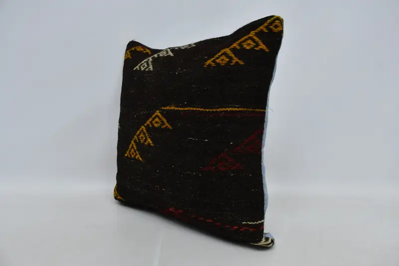 24x24 Brown Pillow Cover, Neutral Pillow Cover, Pillow for Sofa, Ottoman Pillow Sham, Cushion, Home Decor Pillow, Throw Kilim Pillow - 4