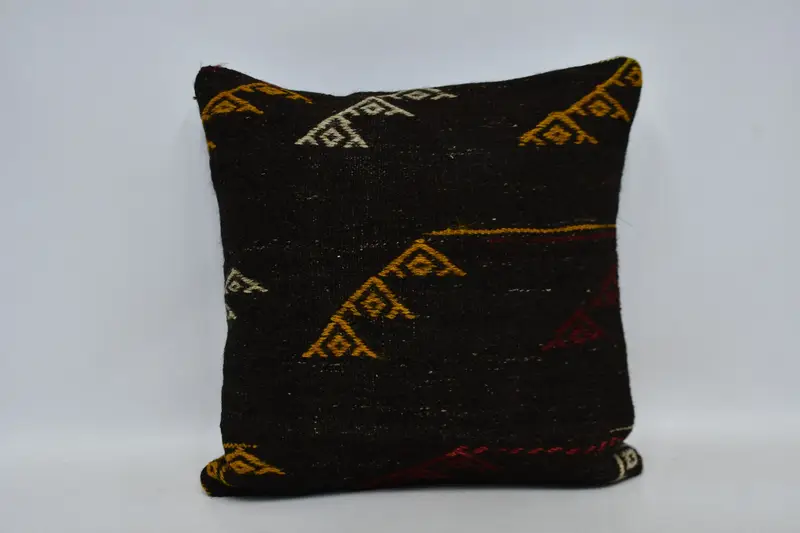 24x24 Brown Pillow Cover, Neutral Pillow Cover, Pillow for Sofa, Ottoman Pillow Sham, Cushion, Home Decor Pillow, Throw Kilim Pillow - 1