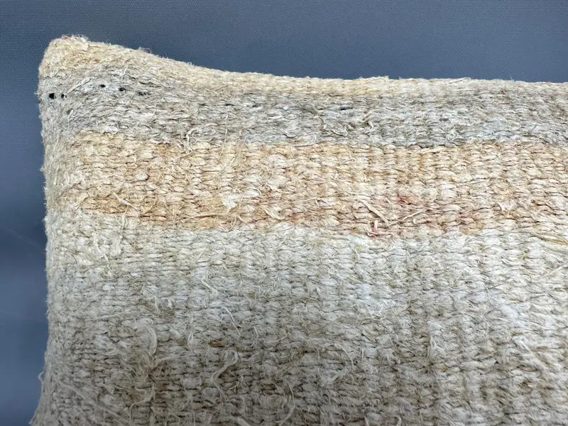 Boho Pillow Sham Cover, 12x20 Beige Pillow Case, Pillow Case, Throw Kilim Pillow, Bright Pillow Case, Antique Pillows, Seat Cushion - 5