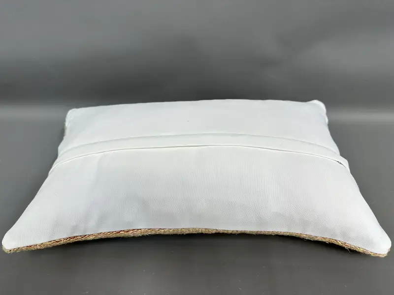 Boho Pillow Sham Cover, 12x20 Beige Pillow Case, Pillow Case, Throw Kilim Pillow, Bright Pillow Case, Antique Pillows, Seat Cushion - 7