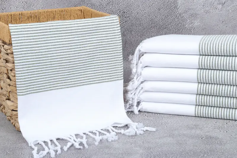Monogram Hand Towel, Personalize Gift, Turkish Tea Towel, Personalized Hand Towel, Gym Towel, Bridal Shower Gift, 40x18 Cotton Striped Towel - 3