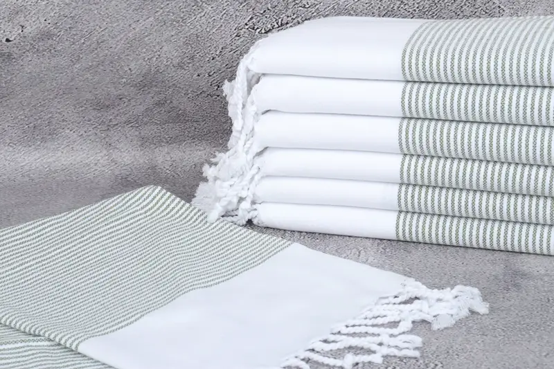 Monogram Hand Towel, Personalize Gift, Turkish Tea Towel, Personalized Hand Towel, Gym Towel, Bridal Shower Gift, 40x18 Cotton Striped Towel - 2