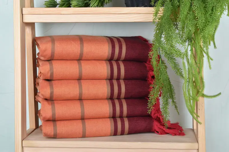 Boyfriend Christmas Gift, Bachelorette Party Gift, Soft towel, Bridemaids Beach Towel, Best Friend Gift, Guest Towel, 68x32 Cotton Striped Towel - 1