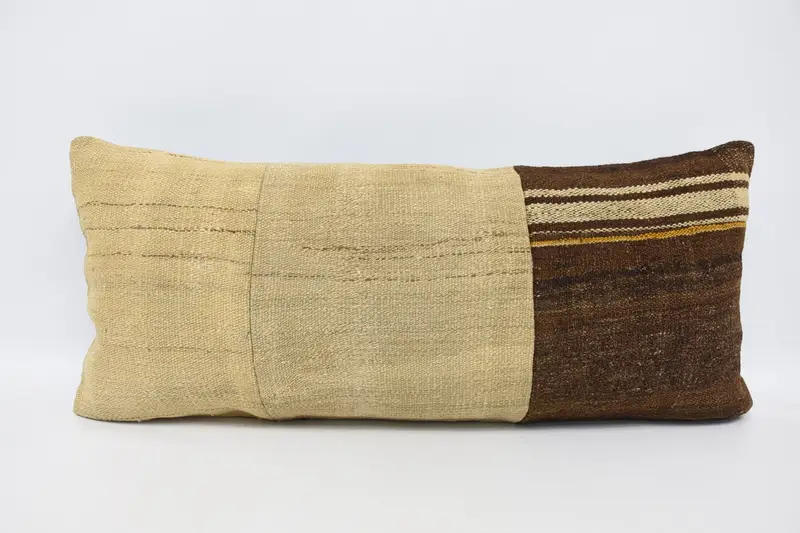 Luxury Cushion, Pillow Sham, Pillow for Sofa, 16x36 Beige Pillow, Vintage Kilim Pillow Cushion, Antique Pillows, Kilim Cushion Sham - 1