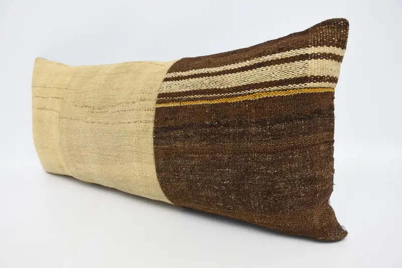Luxury Cushion, Pillow Sham, Pillow for Sofa, 16x36 Beige Pillow, Vintage Kilim Pillow Cushion, Antique Pillows, Kilim Cushion Sham - 4