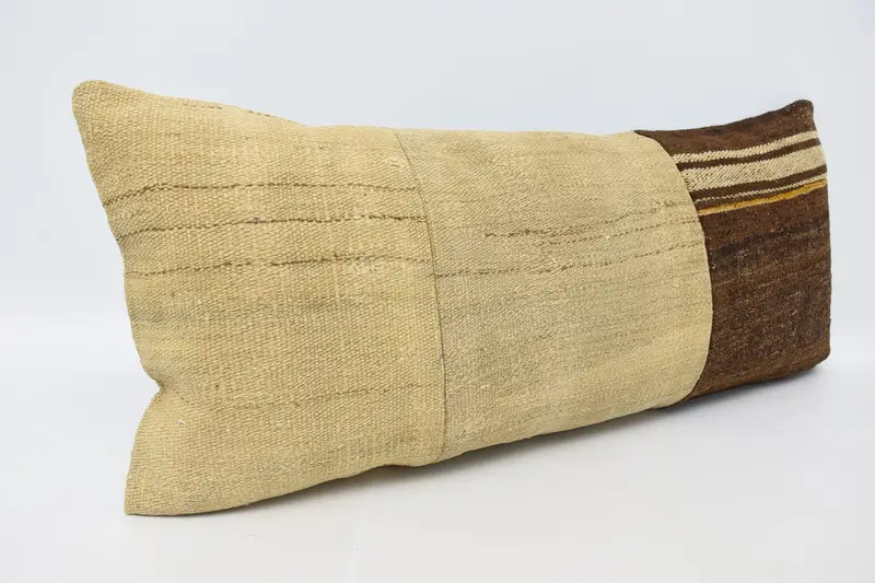 Luxury Cushion, Pillow Sham, Pillow for Sofa, 16x36 Beige Pillow, Vintage Kilim Pillow Cushion, Antique Pillows, Kilim Cushion Sham - 3