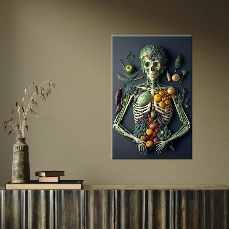 Surreal Fruit & Vegetable Canvas: Healthy Living Art Print