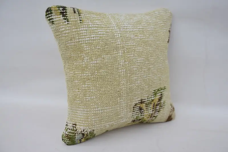 12x12 Beige Pillow Case, Gift Pillow, Home Decor Pillow, Boho Pillow Sham Cover, Patio Pillow Case, Pillow Sham, Kilim Rug Cushion - 2