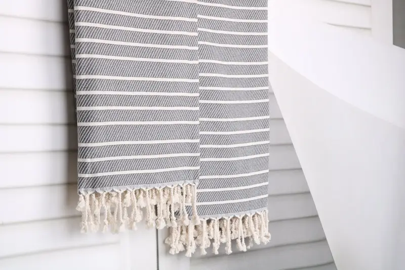 Personalized Bridesmaid Gift, Bride Gift, Bath towel, Thin and lightweight Turkish peshtemal, 70x40 Bamboo Herringbone Towel, Hammam towel - 8