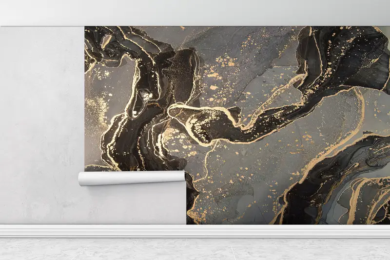Abstract Marble Wall Paper, 3d Wall Paper, , Paper Wall Art, Wall Paper Peel and Stick, Gray Marble Wall Paper, - 3