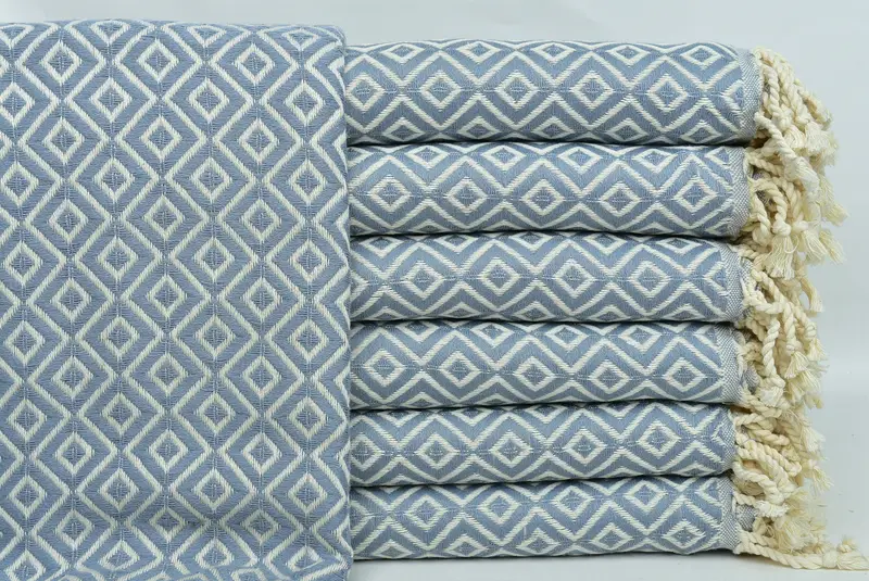 Bride Gift, Peshtemal Towel, Custom Towel, Holiday Towel, Handwoven organic Turkish towel for spa, 70x40 Cotton Diamond Towel, Beach towel - 1