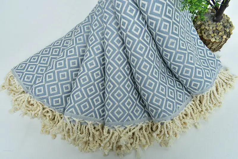 Bride Gift, Peshtemal Towel, Custom Towel, Holiday Towel, Handwoven organic Turkish towel for spa, 70x40 Cotton Diamond Towel, Beach towel - 4