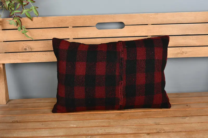 Pillow for Couch, Ikat Pillow, Ottoman Pillow, 16x24 Black Pillow Sham, Pillow, Kilim Cushion Sham, Interior Designer Pillow, Bright Pillow Sham - 4