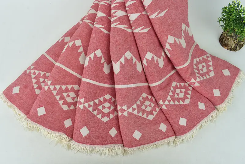 70x60 Cotton Geometric Towel, Boho Throw Blankets, Throw Blanket, Throw Blankets for Couch, Bachelorette Gifts, Beach Bachelorette Party Decorations - 5