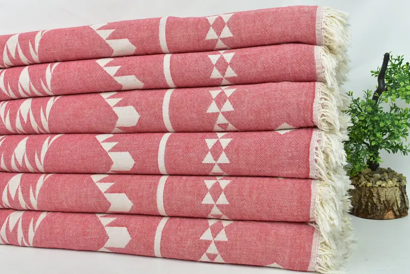 70x60 Cotton Geometric Towel, Boho Throw Blankets, Throw Blanket, Throw Blankets for Couch, Bachelorette Gifts, Beach Bachelorette Party Decorations - 4