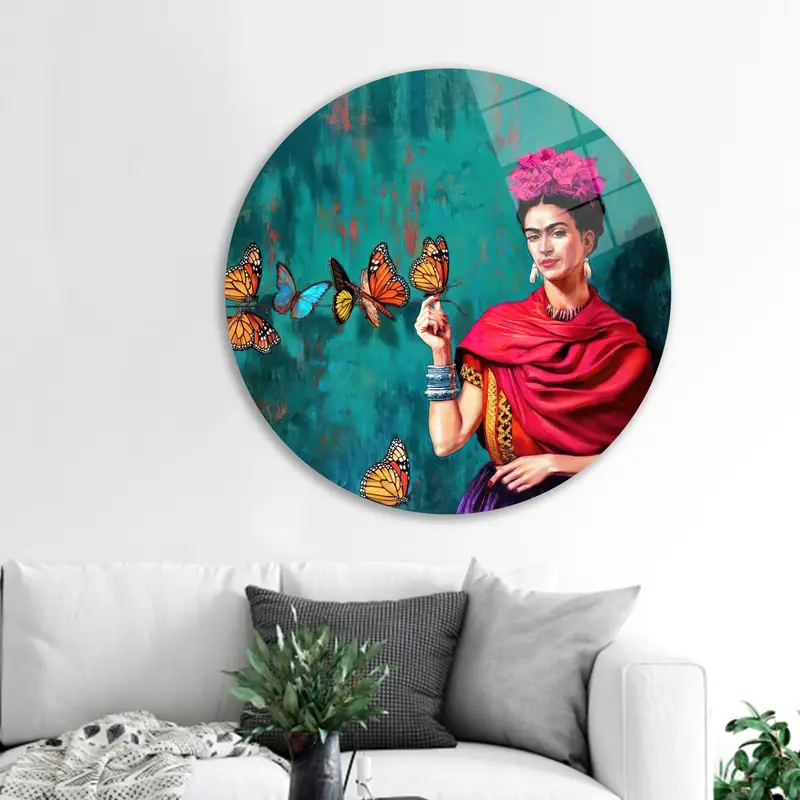 Frida Kahlo Abstract Glass: Modern, Colorful, Printed Luxury