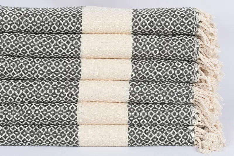 Spa -Handtuch, Bachelorette -Partydekorationen, Hochzeitsbevorzugungen, 70 x 40 Baumwoll -Geometrie -Handtuch, personalisiertes Hochzeitsgeschenk für ein Paar, türkisches Handtuch - 3