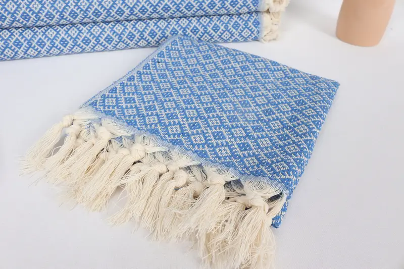 Turkish Towel Hand Towel, 38x20 Cotton Diamond Towel, Monogram Kitchen Towel, Girl Trip Party Favor, Small Bath Towels, Merry Christmas Gifts - 5