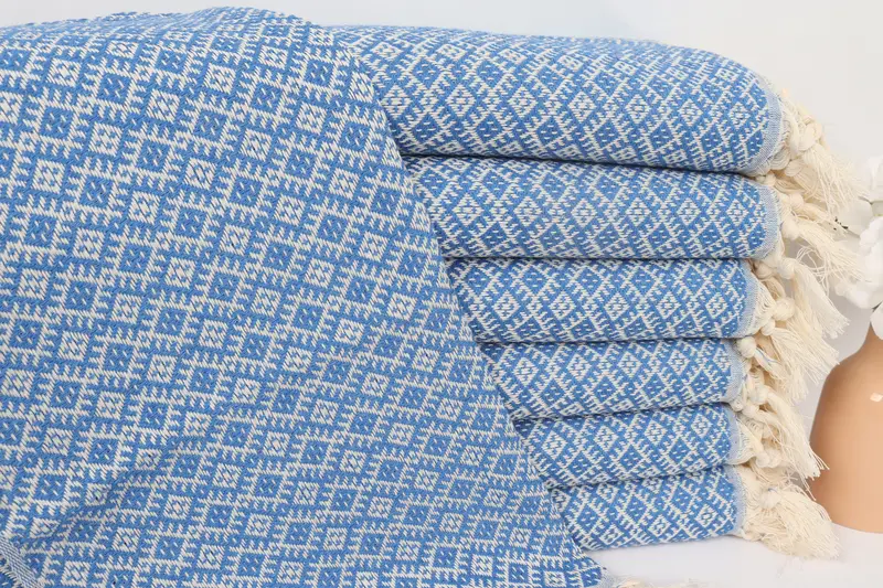 Turkish Towel Hand Towel, 38x20 Cotton Diamond Towel, Monogram Kitchen Towel, Girl Trip Party Favor, Small Bath Towels, Merry Christmas Gifts - 1