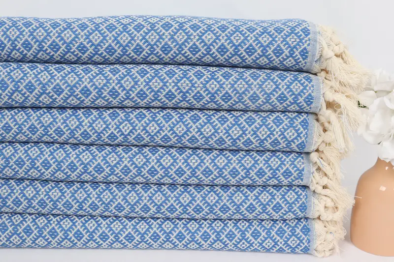 Turkish Towel Hand Towel, 38x20 Cotton Diamond Towel, Monogram Kitchen Towel, Girl Trip Party Favor, Small Bath Towels, Merry Christmas Gifts - 3