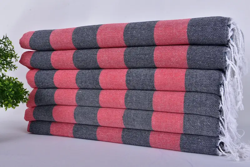 40x18 Pamuklu Çizgili Havlu, Kişiselleştirilmiş Hediye, Düğün Günü için Hediye, Türk El Havlusu, Özel Çay Havlusu, Nedime Hediyesi, Monogram El Havlusu - 3