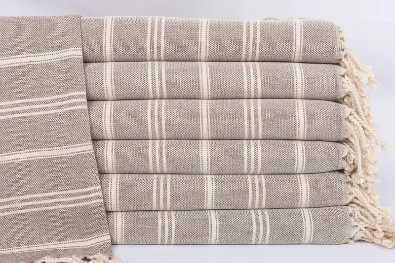 Bachelorette Personalized Brown Striped Dish Towel, 38x24 Inches