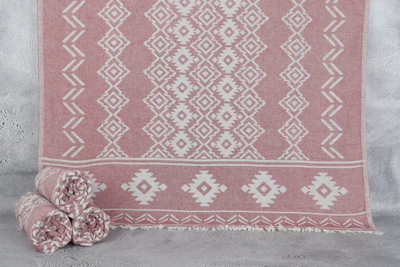 Spa Gift Towel, Bridal Shower Favors, 74x40 Cotton Geometric Towel, Bachelorette Party Favors Beach, Bridal Shower Gift, Turkish beach towel - 1