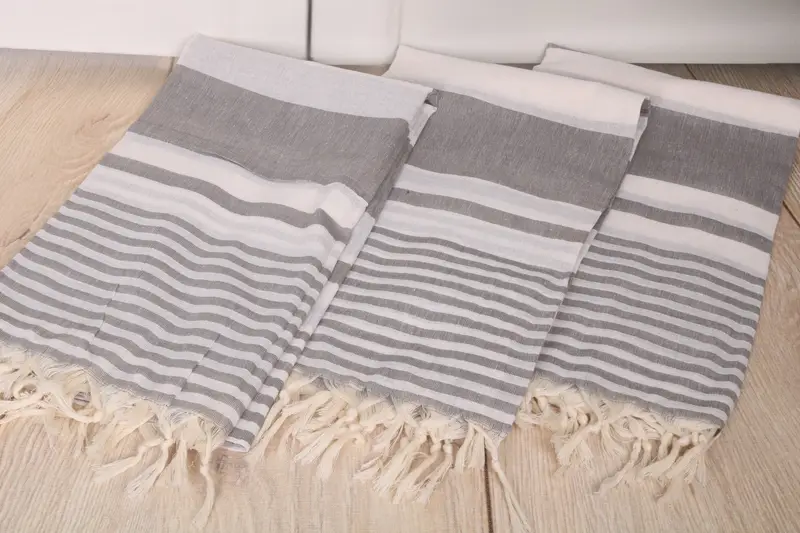 Lightweight Turkish towel, Personalized Bridesmaid Gift, Valentines Day Gift Idea, Bridesmaid Towel, Large Turkish Towel, 70x40 Cotton Striped Towel - 6
