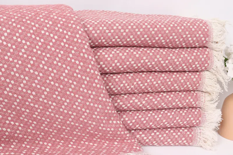 Housewarming Gift, Beach Theme Bachelorette Party, Personalized Blanket, Personalized Wedding Gift, 76x68 Cotton Herringbone Towel, Tablecloth - 1