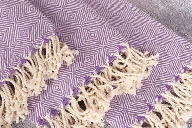 Embroidered Beach Towel, Boyfriend Christmas Gift, Turkish towel, 70x40 Cotton Diamond Towel, Personalized Turkish Towel, Sand-resistant towel - 5