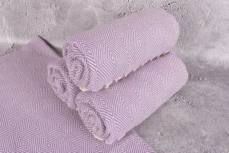 Embroidered Beach Towel, Boyfriend Christmas Gift, Turkish towel, 70x40 Cotton Diamond Towel, Personalized Turkish Towel, Sand-resistant towel - 7