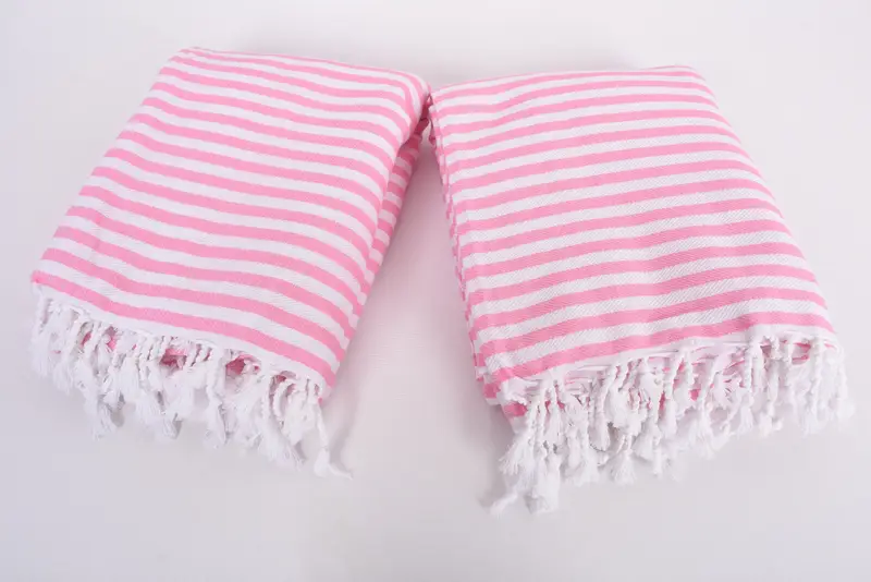 104x76 Cotton Striped Towel, Bachelorette Gifts, Bedspread, Baby Boy Gift, Wedding Favors, Shower Curtain, Best Friend Wedding Gift, Organic Throw - 6