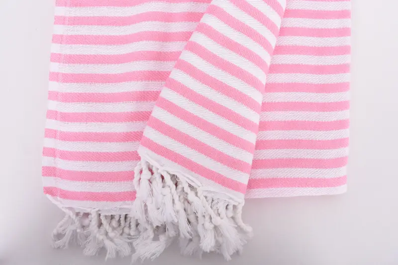 104x76 Cotton Striped Towel, Bachelorette Gifts, Bedspread, Baby Boy Gift, Wedding Favors, Shower Curtain, Best Friend Wedding Gift, Organic Throw - 8