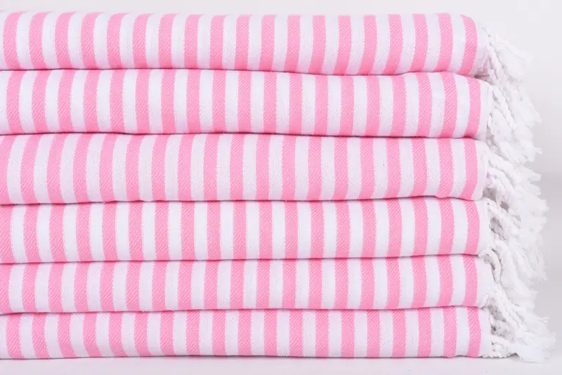 104x76 Cotton Striped Towel, Bachelorette Gifts, Bedspread, Baby Boy Gift, Wedding Favors, Shower Curtain, Best Friend Wedding Gift, Organic Throw - 3