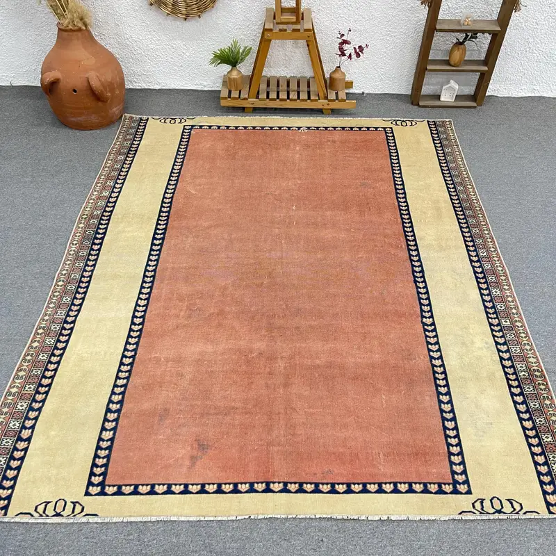 Alfombra de cuadros rojos y azules, 183x221 cm Decoración elegante