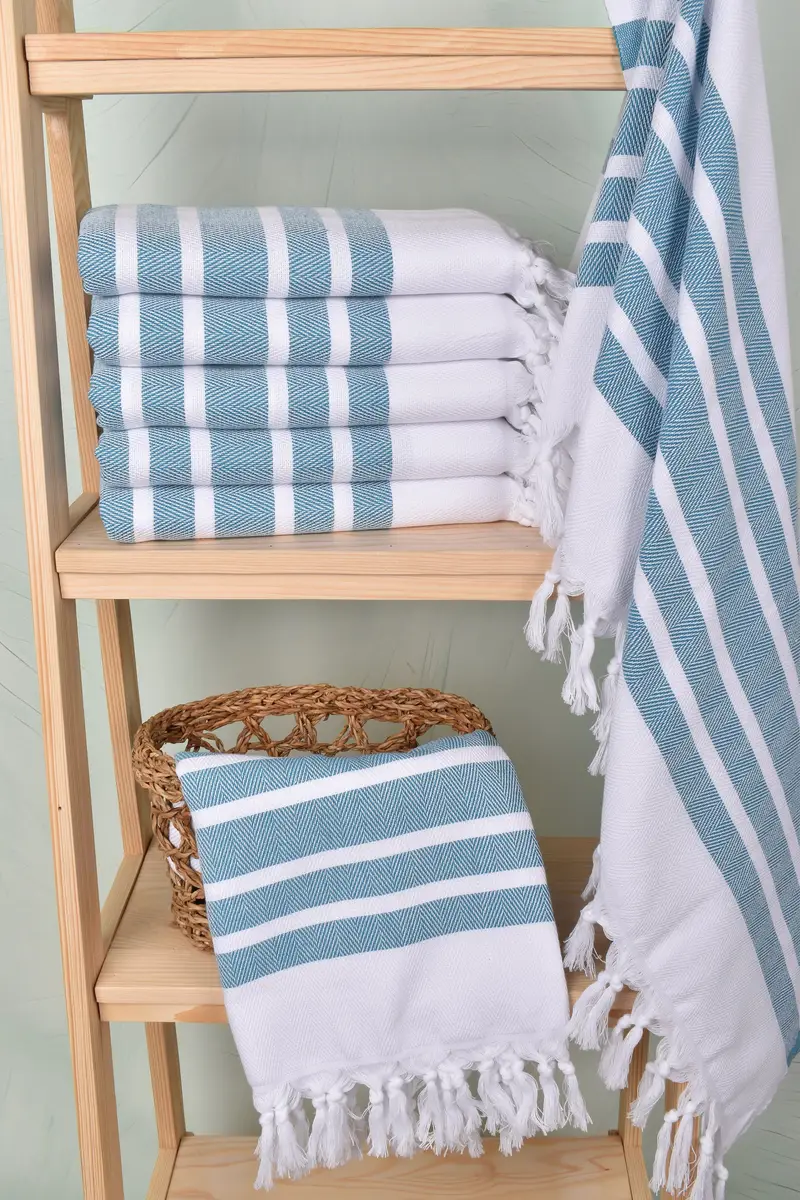 Thin towel, Quick-Dry Beach Towel, Wedding Gift For Bride, Travel Towel, Bridesmaid Gift, 70x40 Cotton Herringbone Towel, Turkish Towel Personalized - 3